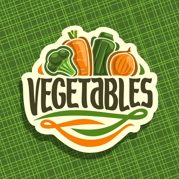 Логотип вектора для свежих овощей — стоковый вектор