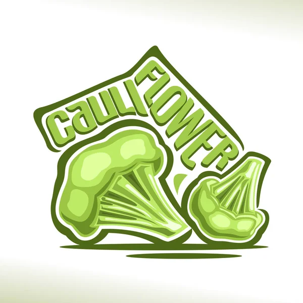 Logo vectorial para coliflor fresca — Vector de stock