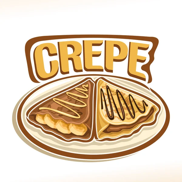 Vector logo for french Crepe — Stock Vector