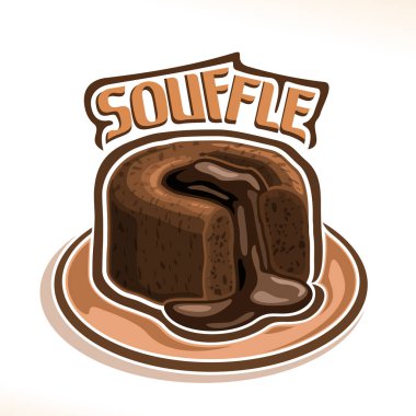 Çikolatalı sufle için vektör logo