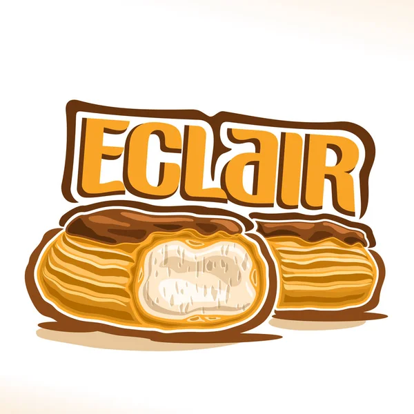 Vector logo for French Eclair — Stock Vector