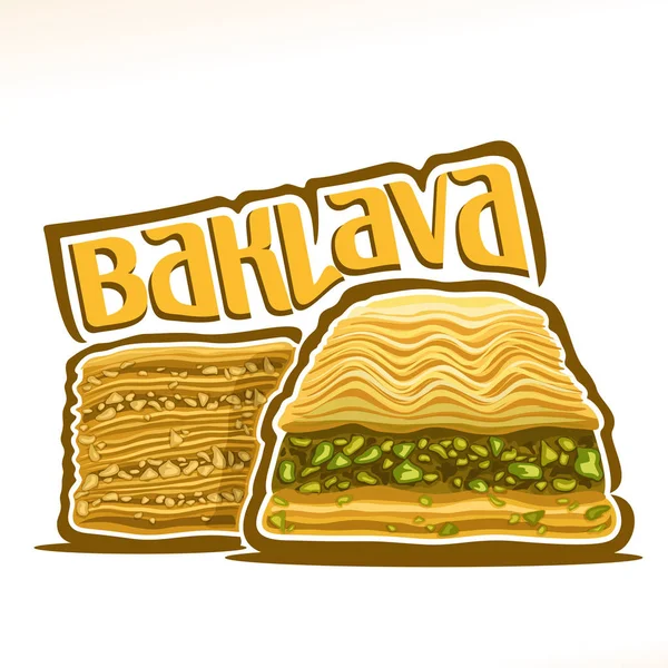Logo vettoriale per Baklava turca — Vettoriale Stock