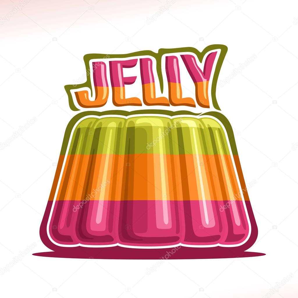 Insignia de vector para la gelatina de colores — Vector de stock