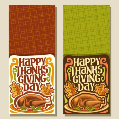 Şükran günü için vektör dikey afiş