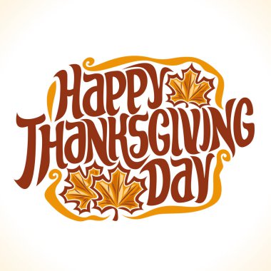 Şükran Günü tatili için vektör poster