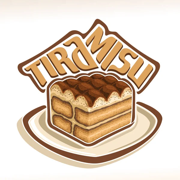 Logo vectoriel pour Tiramisu italien — Image vectorielle