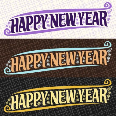 Yeni yıl için vektör afişler