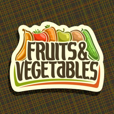 Meyve ve sebze için vektör logo