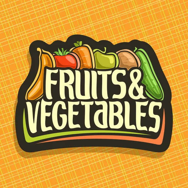 Vektor logotypen för frukt och grönsaker — Stock vektor
