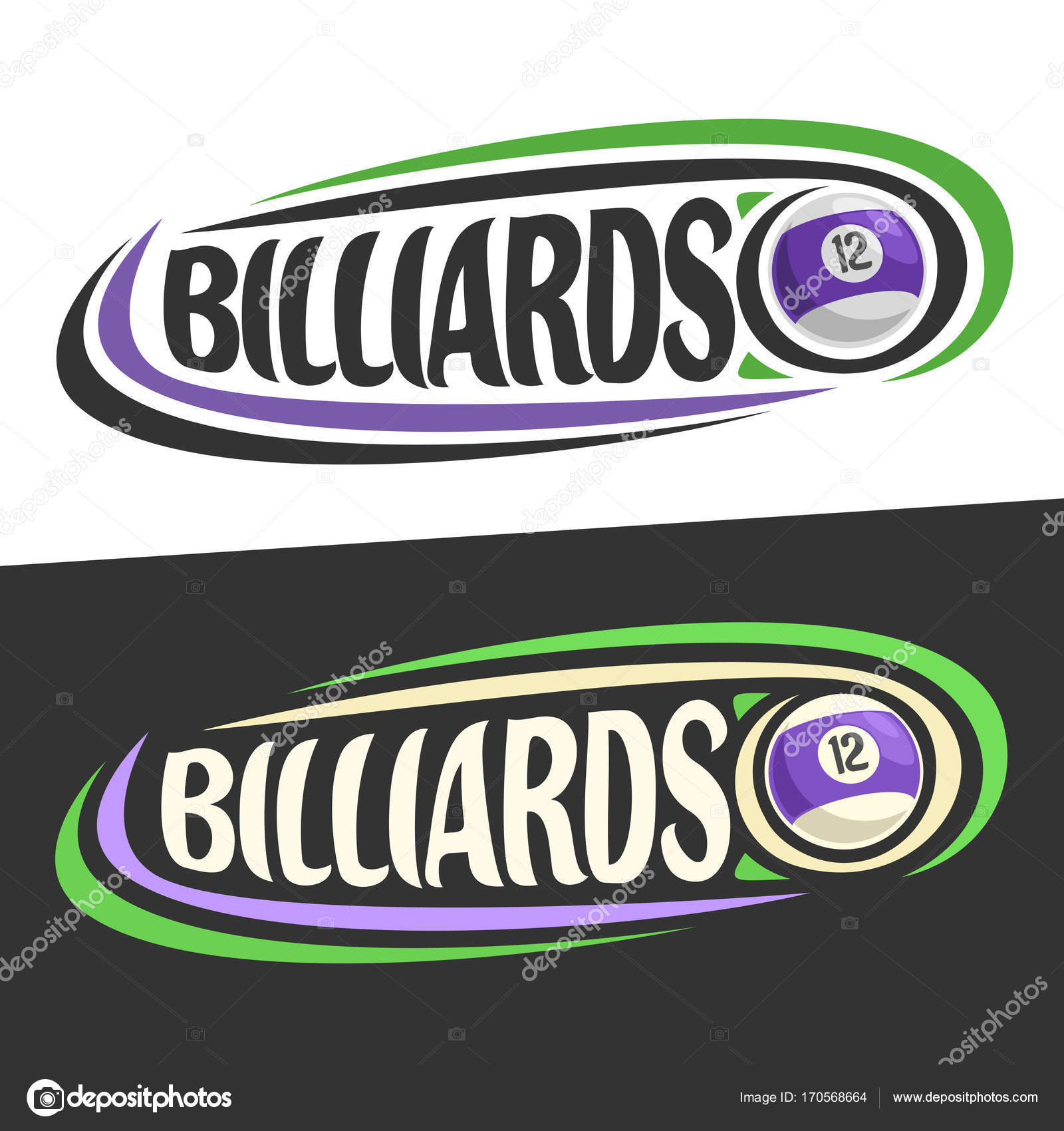 Vector logos for Billiards game Stock Vector Image by ©mihmihmal 170568664