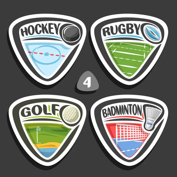 Ensemble vectoriel de logos sportifs — Image vectorielle