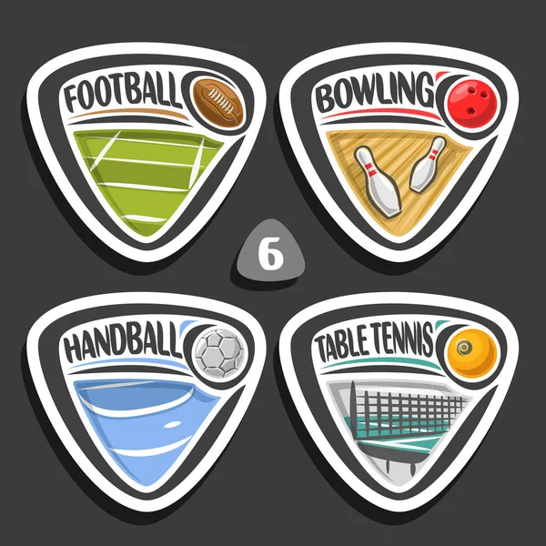 Ensemble vectoriel de logos sportifs — Image vectorielle