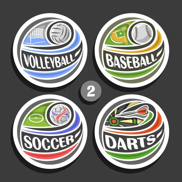 Ensemble vectoriel de logos sportifs — Image vectorielle