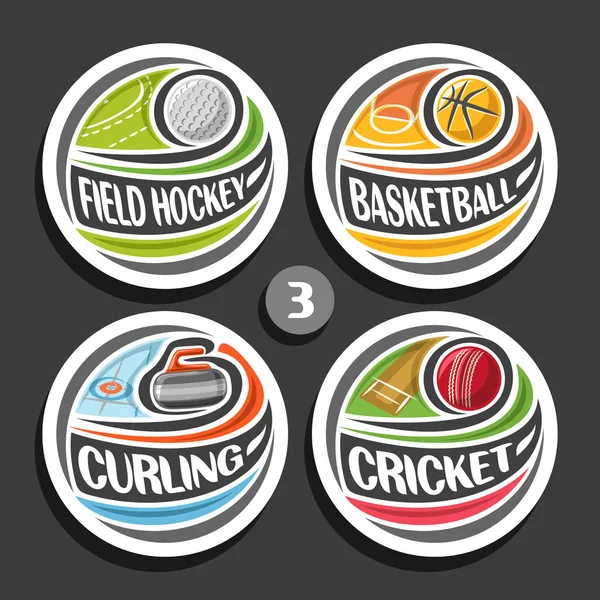 Векторний набір спортивних логотипів — стоковий вектор
