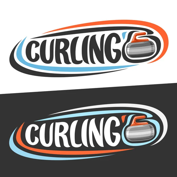 Vektorová loga pro Curling sport — Stockový vektor