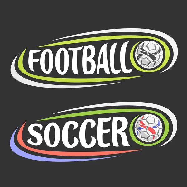 Logotipos de vetor para futebol e futebol esporte — Vetor de Stock