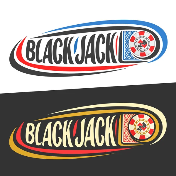 Wektor logo dla Blackjack gamble — Wektor stockowy