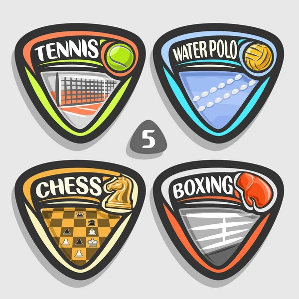 Ensemble vectoriel de logos sportifs — Image vectorielle