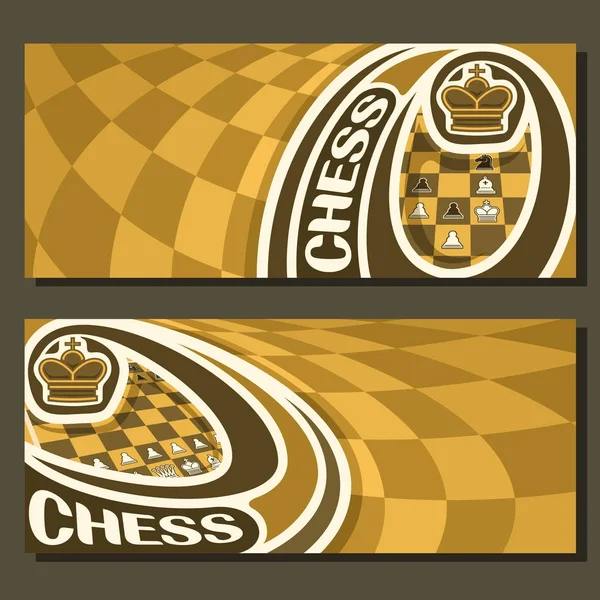 Vector banners for Chess game — Stock Vector