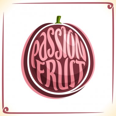 Passion Fruit için vektör logo