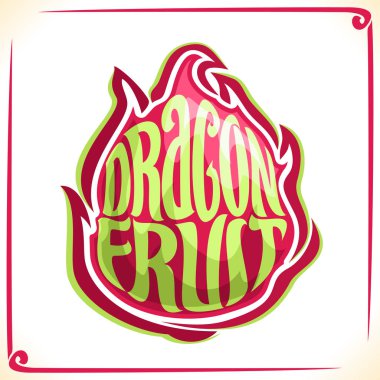 Dragon meyve için vektör logo