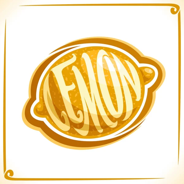 Векторный логотип желтого лимона — стоковый вектор