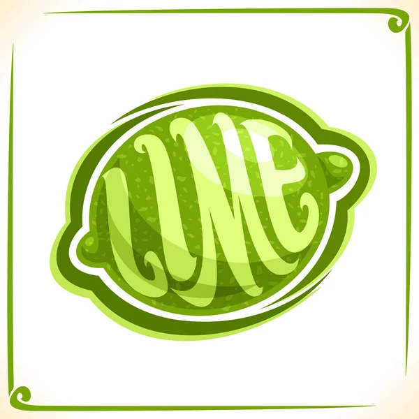 Vector logo for green Lime — Stock Vector