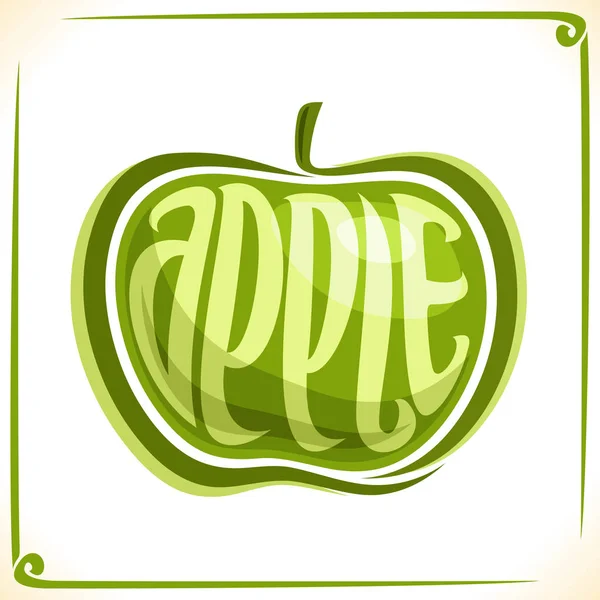 Vektor logotypen för grönt äpple — Stock vektor
