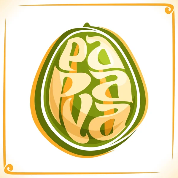 Vector logo for Papaya — Stock Vector