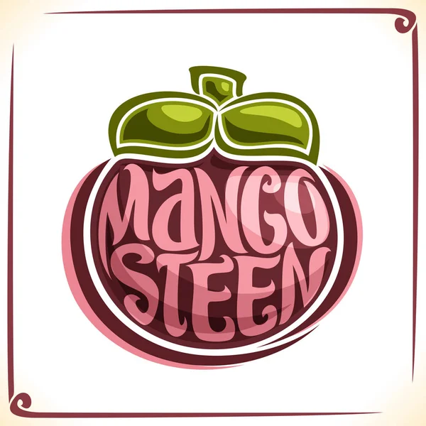Mangosteen için vektör logo — Stok Vektör