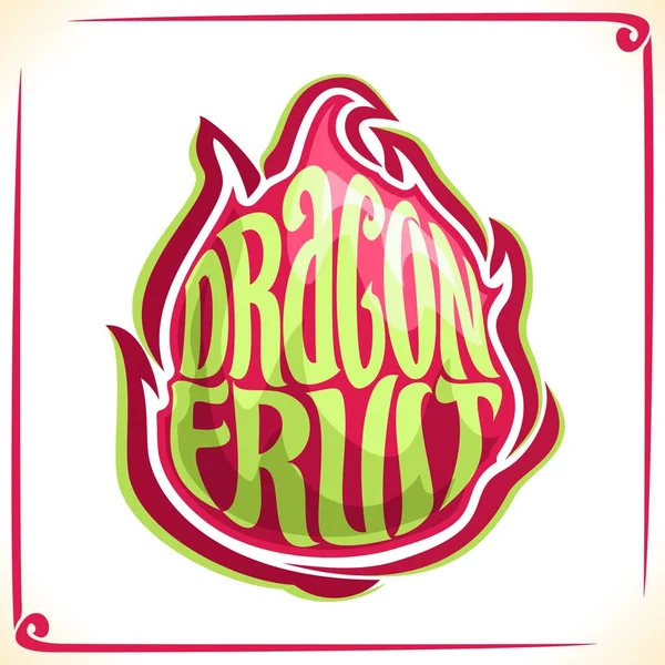 Vektor logotypen för Dragon frukt — Stock vektor