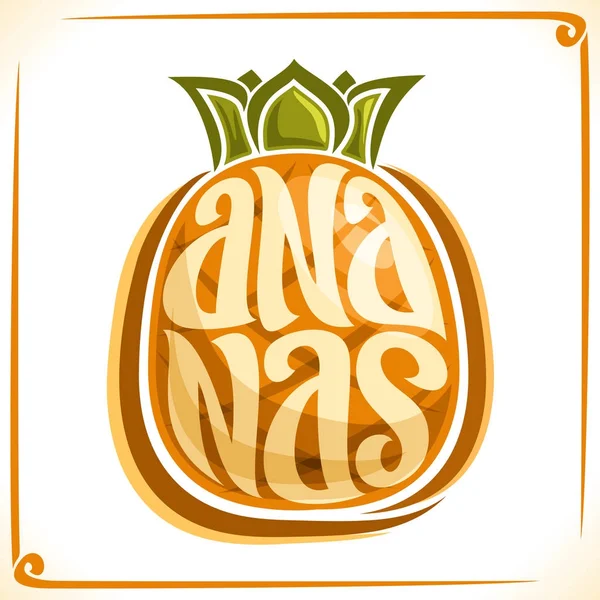 Logo vettoriale per Ananas — Vettoriale Stock