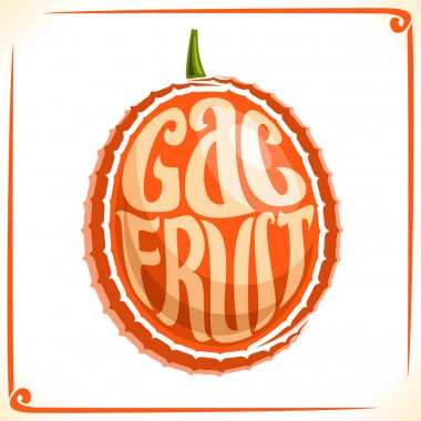 Gac meyve için vektör logo