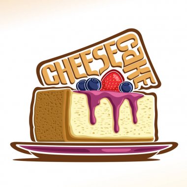 Cheesecake için vektör logo