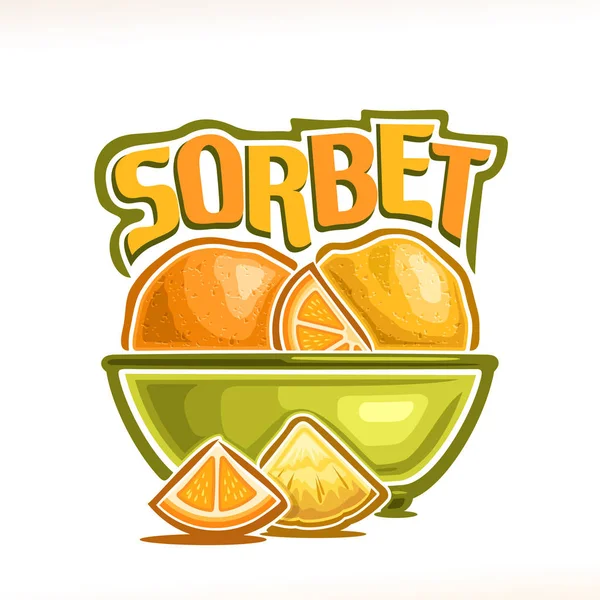 Vector Logo Lemon Sorbet — Stock Vector