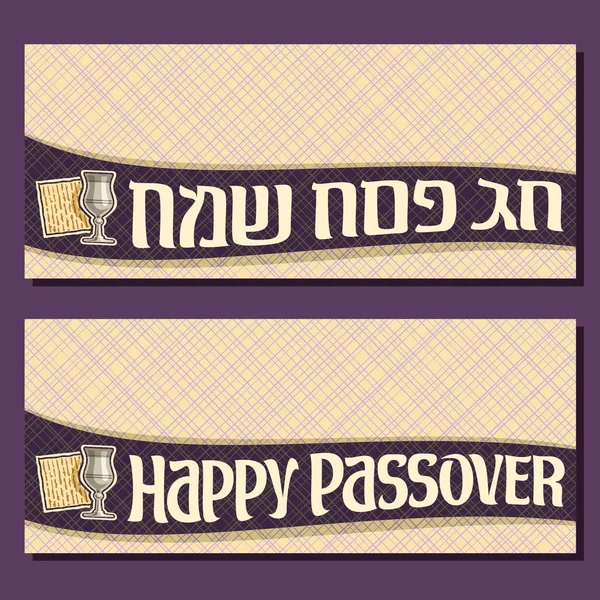 Branice Mutlu Passover Fısıh Bayramı Tatil Kopya Alanı Afiş Ile — Stok Vektör