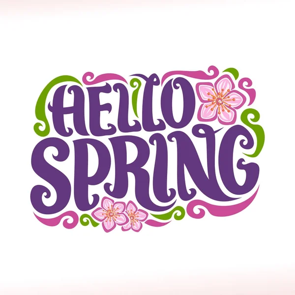 Cartaz Vetorial Para Temporada Primavera Tipografia Letras Para Sinal Mola —  Vetores de Stock