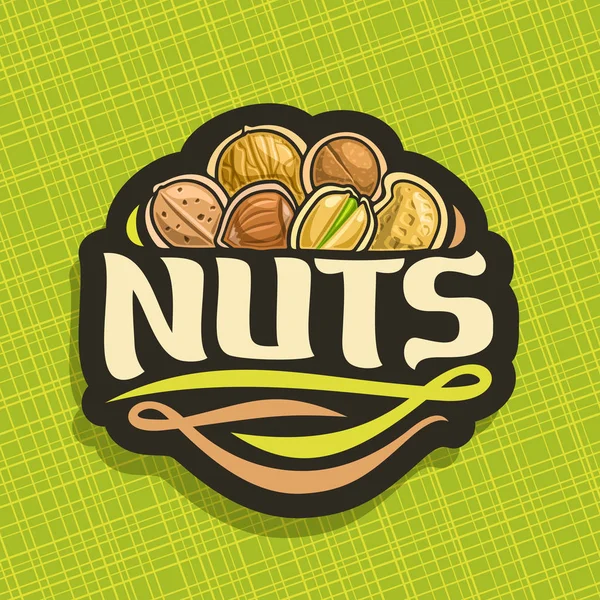 Vektor Logo Für Nüsse — Stockvektor