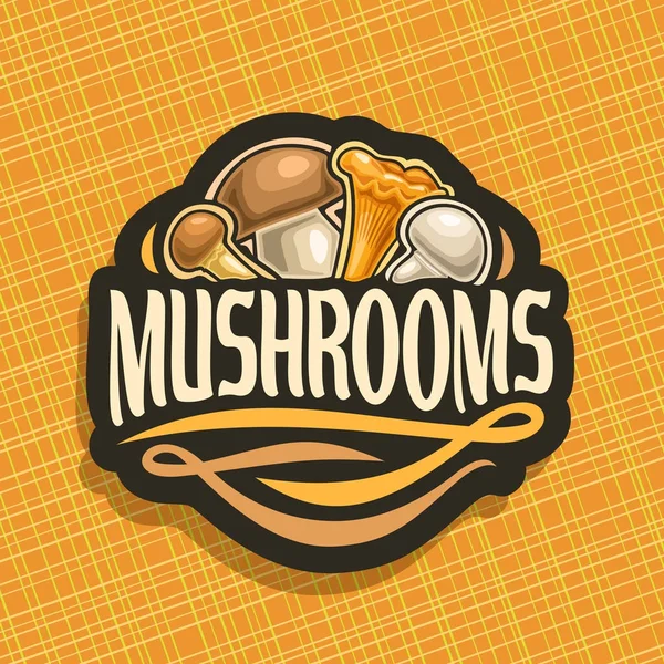 Vector Logo Mushrooms — Stock Vector