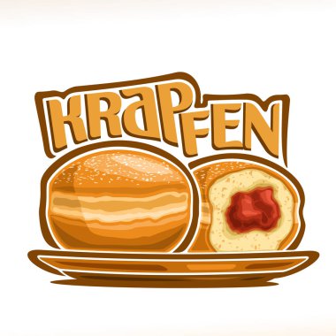 Alman Krapfen vektör çizim