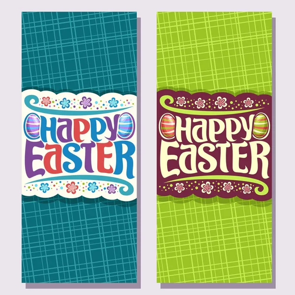 Bandiere Verticali Vettoriali Vacanze Pasqua — Vettoriale Stock