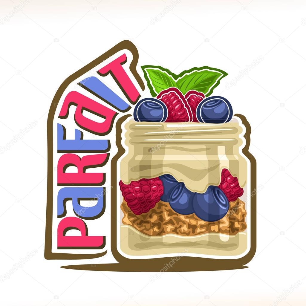 Vector illustration of granola Parfait