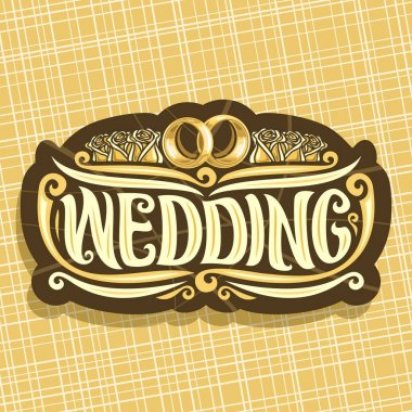 Düğün için vektör logo