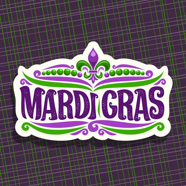Векторна Емблема Mardi Gras Карнавальні — стоковий вектор