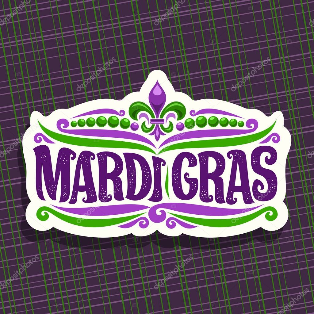 Vector logo for Mardi Gras Carnival