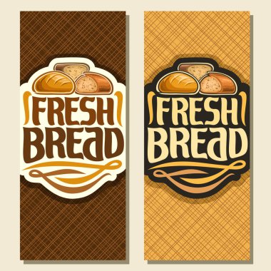 Ekmek için vektör dikey afiş