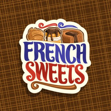 Vektör logo Fransızca tatlılar için