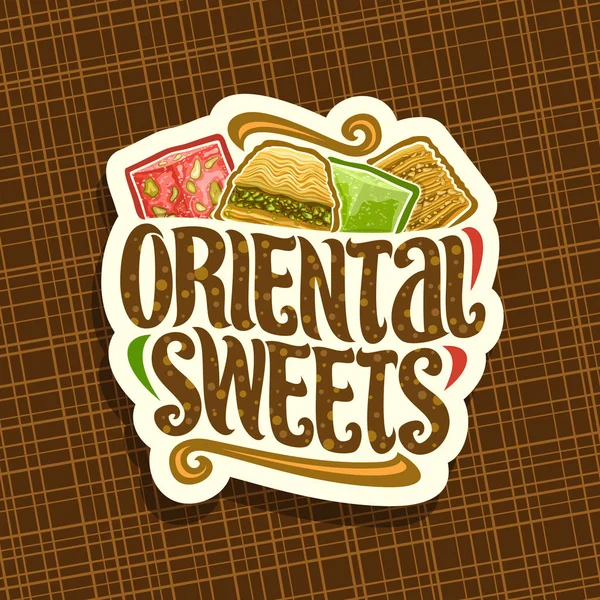 Oriental Tatlı Vektör Logo — Stok Vektör