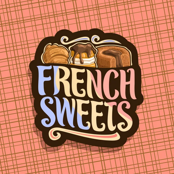 Wektor Logo Słodycze Francuski — Wektor stockowy