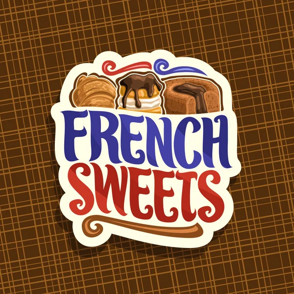 Vector Logo French Sweets — Stock Vector